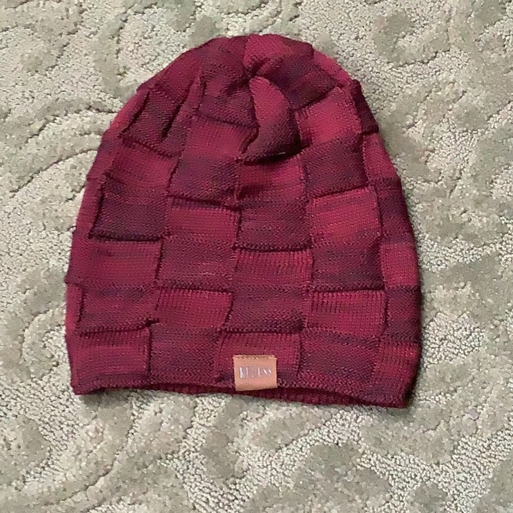REDESS fuzzy knit checkered beanie-OS